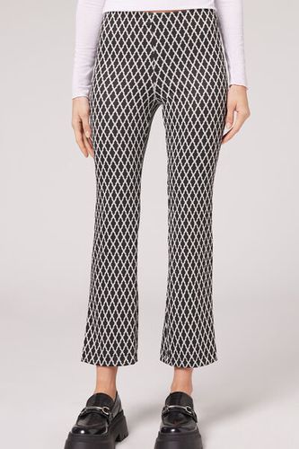 Leggings Cropped Acampanados con Glitter Mujer Velikost S - Calzedonia - Modalova