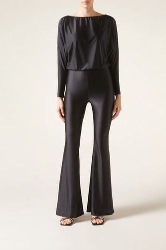 Super Shiny Flared Jumpsuit Woman Black Size S - Calzedonia - Modalova