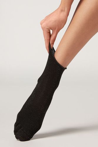 Glitter Socks Woman Black Size TU - Calzedonia - Modalova