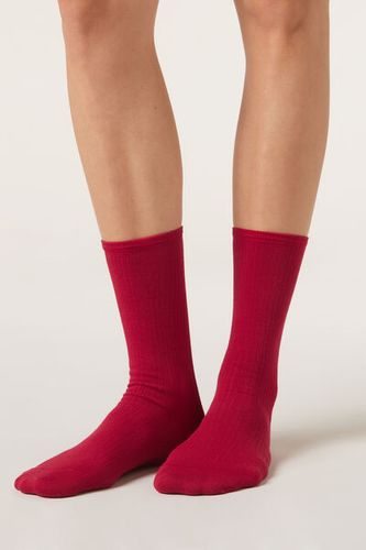 Ribbed Socks Woman Red Size TU - Calzedonia - Modalova