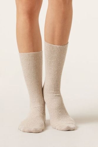 Cashmere and Glitter Socks Woman Nude Size TU - Calzedonia - Modalova