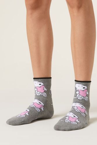 Snoopy Two-Tone Socks Woman Grey Size TU - Calzedonia - Modalova