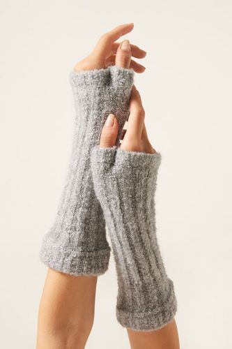 Plush Effect Fingerless Gloves Woman Grey Size TU - Calzedonia - Modalova