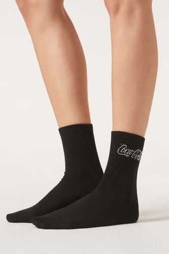 Coca-Cola Rhinestone Socks Woman Black Size TU - Calzedonia - Modalova