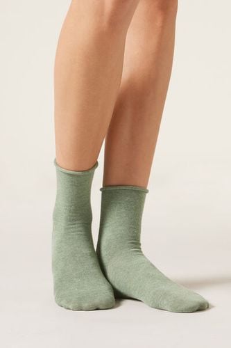 Comfort Socks with Cashmere Woman Pale Green Size TU - Calzedonia - Modalova