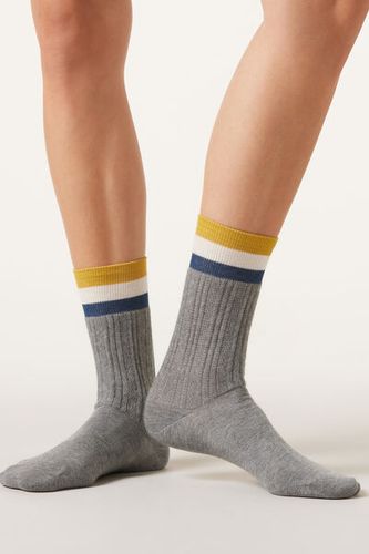 Soft Knit Short Socks Woman Dark Grey Size TU - Calzedonia - Modalova