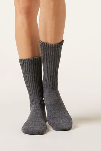 Short Soft Effect Socks Woman Grey Size TU - Calzedonia - Modalova