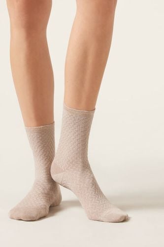 Woven Socks with Cashmere Woman Nude Size TU - Calzedonia - Modalova