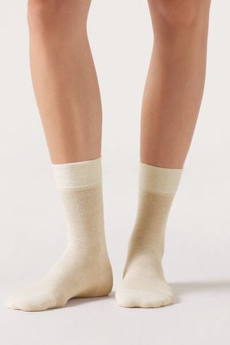 Socks with Brushed Wool Woman Nude Size TU - Calzedonia - Modalova