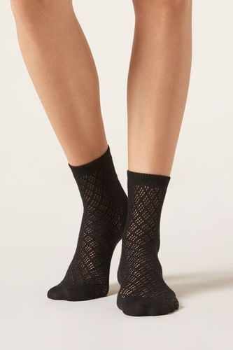 Fretwork Socks Woman Black Size TU - Calzedonia - Modalova