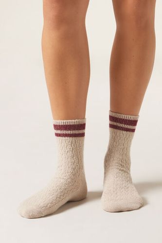 Woven Socks with Cashmere Woman Nude Size TU - Calzedonia - Modalova