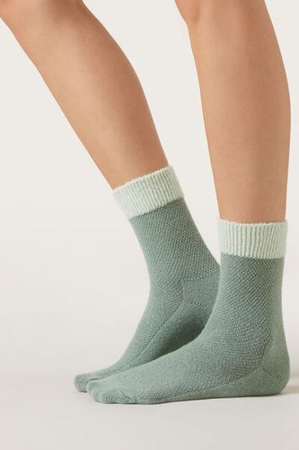 Sparkly Socks with Cashmere Woman Pale Green Size TU - Calzedonia - Modalova