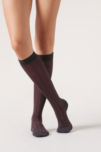 Long Cotton Socks Woman Grey Size TU - Calzedonia - Modalova