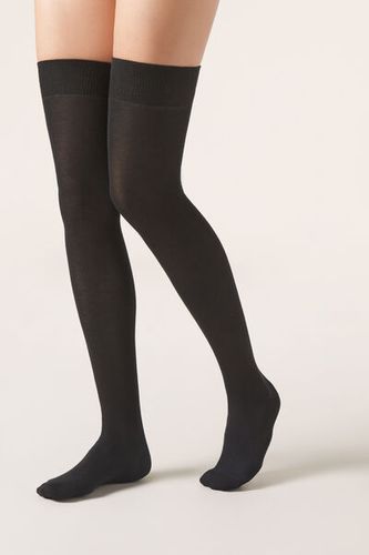 Cashmere Blend Over-the-Knee Socks Woman Black Size TU - Calzedonia - Modalova