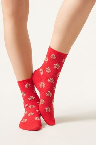 Christmas Pattern Socks Woman Red Size TU - Calzedonia - Modalova