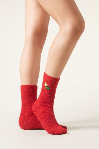 Red Snoopy House Socks Woman Red Size TU - Calzedonia - Modalova