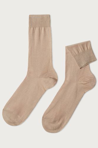 Men’s Lisle Thread Crew Socks Man Nude Size 13 - Calzedonia - Modalova