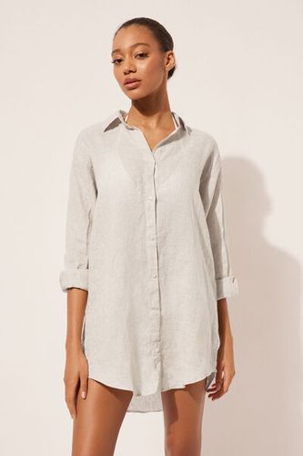 Linen Shirtdress Woman Nude Size L - Calzedonia - Modalova