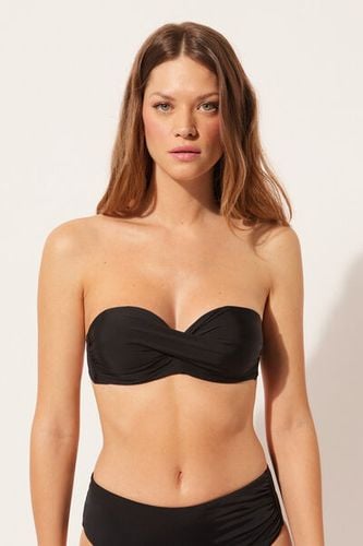 Lightly Padded Bandeau Swimsuit Top Indonesia Woman Black Size 3 - Calzedonia - Modalova