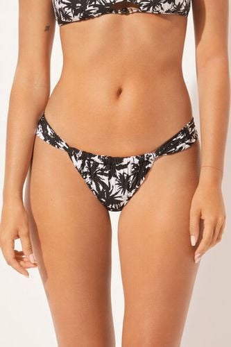 Brazilian Swimsuit Bottoms Palms Woman Black Size L - Calzedonia - Modalova