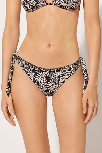 Brasileña Lazos Bikini Botanic Black and White Mujer Velikost S - Calzedonia - Modalova