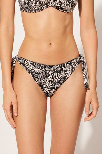 Braguita Lazos Bikini Botanic Black and White Mujer Velikost XL - Calzedonia - Modalova