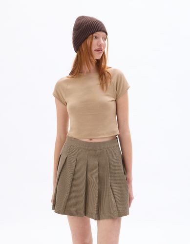 T-shirt uni court - marron - celio - Modalova