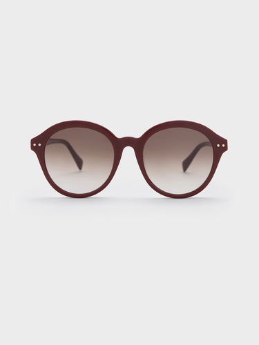 Charles & Keith - Recycled Acetate Round Cat-Eye Sunglasses - Charles & Keith - Modalova