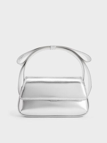 Charles & Keith - Leather Metallic Bow Top-Handle Bag - Charles & Keith - Modalova