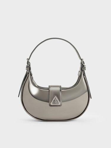 Charles & Keith - Trice Metallic Accent Belted Shoulder Bag - Charles & Keith - Modalova