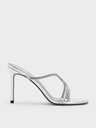 Charles & Keith - Metallic Braided Strappy Heeled Mules - Charles & Keith - Modalova