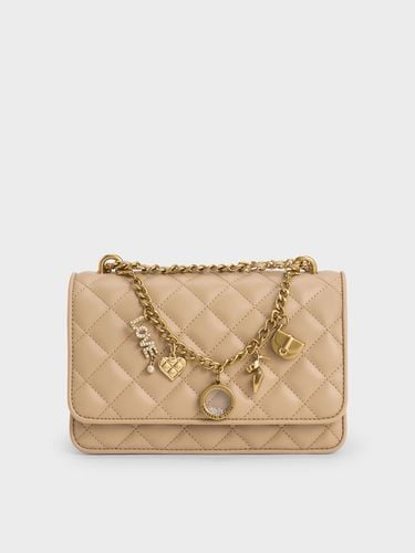 Charles & Keith - Charm-Embellished Quilted Clutch - Charles & Keith - Modalova