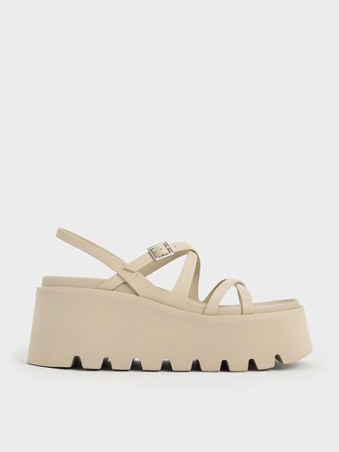 Charles & Keith - Strappy Crossover Flatform Sandals - Charles & Keith - Modalova