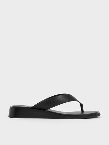 Charles & Keith - V-Strap Wedge Thong Sandals - Charles & Keith - Modalova