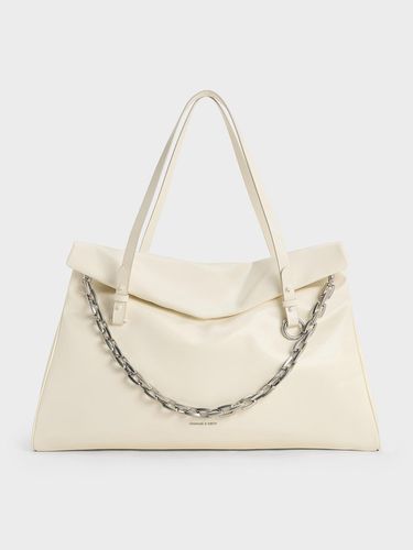 Charles & Keith - Andromeda Chain-Handle Trapeze XL Tote Bag - Charles & Keith - Modalova