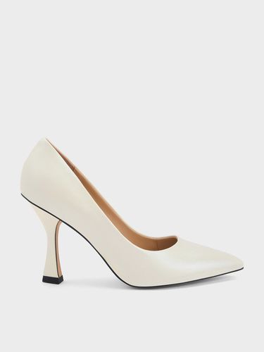 Charles & Keith - Leather Flared Heel Pumps - Charles & Keith - Modalova