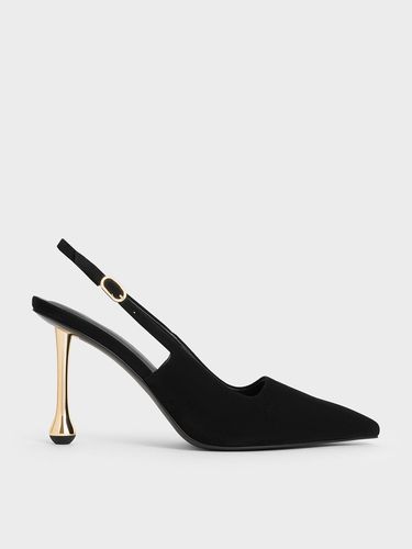 Charles & Keith - Faux Suede Sculptural-Heel Pointed-Toe Pumps - Charles & Keith - Modalova