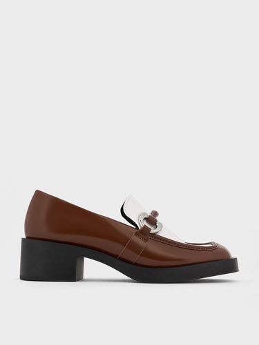 Charles & Keith - Catelaya Two-Tone Metallic Accent Loafer Pumps - Charles & Keith - Modalova