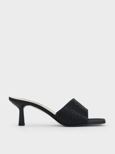 Charles & Keith - Recycled Polyester Crystal-Embellished Heeled Mules - Charles & Keith - Modalova