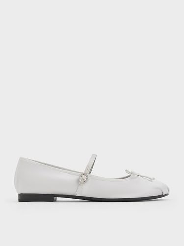 Charles & Keith - Emiko Satin Bow Mary Jane Flats - Charles & Keith - Modalova