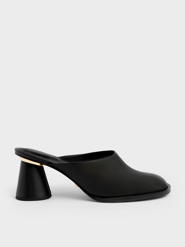 Charles & Keith - Medina Leather Cylindrical Heel Mules - Charles & Keith - Modalova