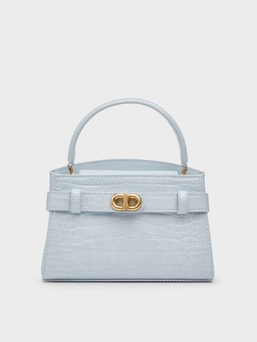 CHARLES & KEITH - Aubrielle Croc-Effect Belted Top Handle Bag - Charles & Keith - Modalova