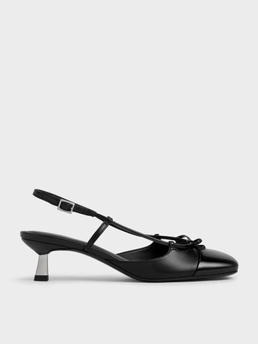 Charles & Keith - Patent Cap-Toe Bow Slingback Pumps - Charles & Keith - Modalova