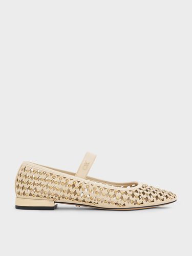 Charles & Keith - Studded Cut-Out Mary Jane Flats - Charles & Keith - Modalova