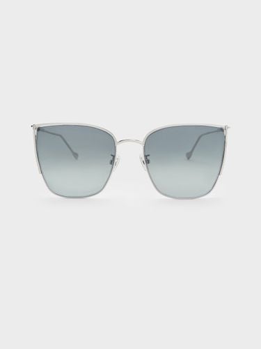 Charles & Keith - Shea Metallic-Rim Square Sunglasses - Charles & Keith - Modalova