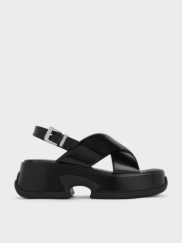 Charles & Keith - Caria Leather Platform Sandals - Charles & Keith - Modalova