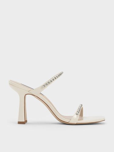 Charles & Keith - Patent Gem-Encrusted Heeled Sandals - Charles & Keith - Modalova