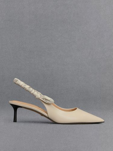 Charles & Keith - Tully Leather Ruched-Strap Slingback Pumps - Charles & Keith - Modalova