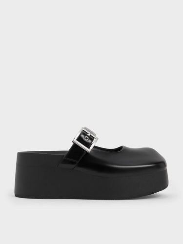 Charles & Keith - Buckle-Strap Flatform Mules - Charles & Keith - Modalova