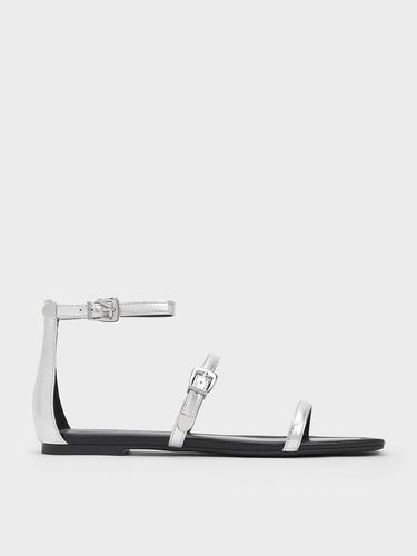 Charles & Keith - Square-Toe Buckled Triple-Strap Sandals - Charles & Keith - Modalova